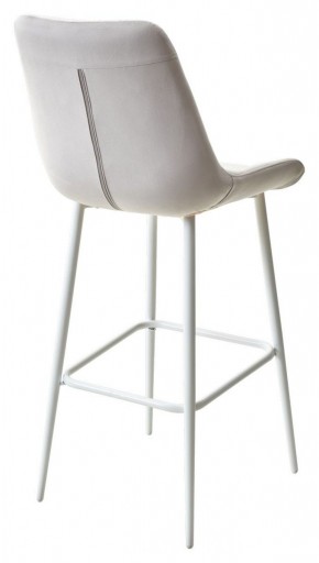 Барный стул ХОФМАН, цвет H-09 Светло-серый, велюр / белый каркас М-City в Александровском - alexsandrovskoe.ok-mebel.com | фото 4