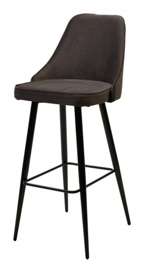 Барный стул NEPAL-BAR ГРАФИТ #14, велюр/ черный каркас (H=78cm) М-City в Александровском - alexsandrovskoe.ok-mebel.com | фото