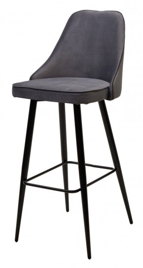 Барный стул NEPAL-BAR СЕРЫЙ #27, велюр/ черный каркас (H=78cm) М-City в Александровском - alexsandrovskoe.ok-mebel.com | фото