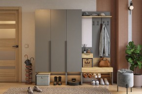 БАСКО Прихожая К11 (графит) в Александровском - alexsandrovskoe.ok-mebel.com | фото