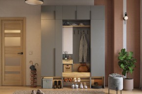 БАСКО Прихожая К9 (графит) в Александровском - alexsandrovskoe.ok-mebel.com | фото 2
