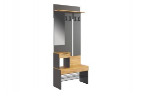 БАСКО Прихожая К9 (графит) в Александровском - alexsandrovskoe.ok-mebel.com | фото 3