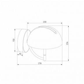 Бра Eurosvet Emisfero 50083/1 LED золото в Александровском - alexsandrovskoe.ok-mebel.com | фото 3