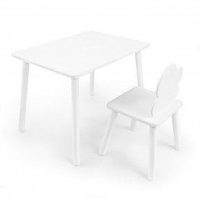 Детский комплект стол и стул «Облачко» Rolti Baby (белый/белый, массив березы/мдф) в Александровском - alexsandrovskoe.ok-mebel.com | фото
