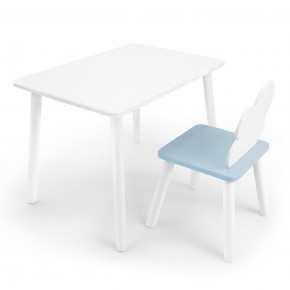 Детский комплект стол и стул «Облачко» Rolti Baby (белый/голубой, массив березы/мдф) в Александровском - alexsandrovskoe.ok-mebel.com | фото