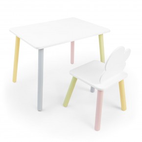 Детский комплект стол и стул «Облачко» Rolti Baby (белый/цветной, массив березы/мдф) в Александровском - alexsandrovskoe.ok-mebel.com | фото 1