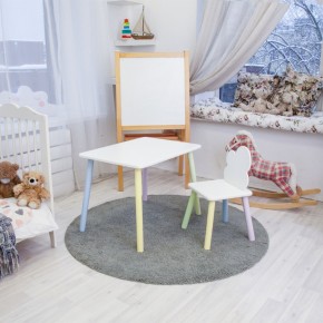 Детский комплект стол и стул «Облачко» Rolti Baby (белый/цветной, массив березы/мдф) в Александровском - alexsandrovskoe.ok-mebel.com | фото 2