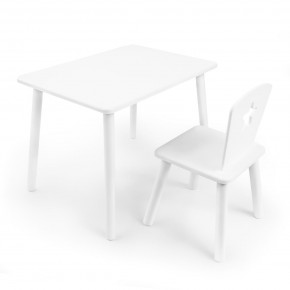 Детский комплект стол и стул «Звезда» Rolti Baby (белый/белый, массив березы/мдф) в Александровском - alexsandrovskoe.ok-mebel.com | фото