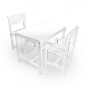 Детский растущий комплект стол и два стула  Я САМ "Лофт" (Белый, Белый) в Александровском - alexsandrovskoe.ok-mebel.com | фото