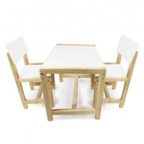 Детский растущий комплект стол и два стула  Я САМ "Лофт" (Белый, Сосна) в Александровском - alexsandrovskoe.ok-mebel.com | фото