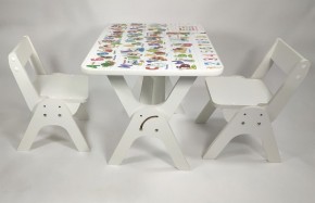 Детский растущий стол-парта и два стула Я САМ "Умка-Дуо" (Алфавит) в Александровском - alexsandrovskoe.ok-mebel.com | фото