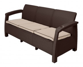 Диван Yalta Premium Sofa 3 Set (Ялта) шоколадный (+подушки под спину) в Александровском - alexsandrovskoe.ok-mebel.com | фото
