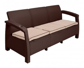 Диван Yalta Premium Sofa 3 Set (Ялта) шоколадный (+подушки под спину) в Александровском - alexsandrovskoe.ok-mebel.com | фото 2