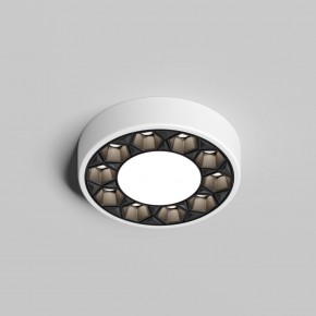 DK2440-WB Встраиваемый светильник DUAL 5+5 Вт, LED 4000K, IP 20, d90mm, белый/черный, алюминий/акрил в Александровском - alexsandrovskoe.ok-mebel.com | фото