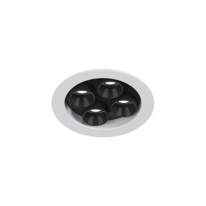 DK2510-WB Встраиваемый светильник SPACE со светодиодом d65 220V 8W 38° 4000К IP20 белый/черный алюминий в Александровском - alexsandrovskoe.ok-mebel.com | фото 4