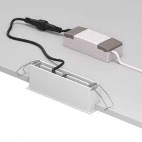 DK2514-WB Встраиваемый светильник SPACE со светодиодом L126mm 220V 10W 38° 4000К IP20 белый/черный алюминий в Александровском - alexsandrovskoe.ok-mebel.com | фото 3