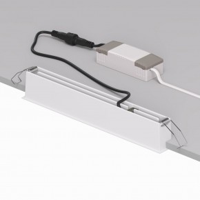 DK2515-WB Встраиваемый светильник SPACE со светодиодом L240mm 220V 20W 38° 4000К IP20 белый/черный алюминий в Александровском - alexsandrovskoe.ok-mebel.com | фото 3