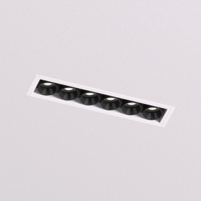 DK2531-WB Встраиваемый светильник SPACE со светодиодом под шпатлевку L126mm 220V 10W 38° 4000К IP20 белый/черный алюминий в Александровском - alexsandrovskoe.ok-mebel.com | фото