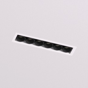 DK2531-WB Встраиваемый светильник SPACE со светодиодом под шпатлевку L126mm 220V 10W 38° 4000К IP20 белый/черный алюминий в Александровском - alexsandrovskoe.ok-mebel.com | фото 2