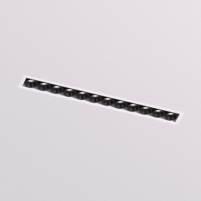 DK2532-WB Встраиваемый светильник SPACE со светодиодом под шпатлевку L240mm 220V 20W 38° 4000К IP20 белый/черный алюминий в Александровском - alexsandrovskoe.ok-mebel.com | фото