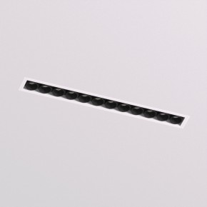 DK2532-WB Встраиваемый светильник SPACE со светодиодом под шпатлевку L240mm 220V 20W 38° 4000К IP20 белый/черный алюминий в Александровском - alexsandrovskoe.ok-mebel.com | фото 2