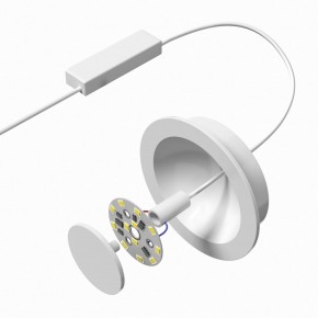 DK2700-WH Встраиваемый светильник, IP 20, 7 Вт, LED 3000, белый, алюминий в Александровском - alexsandrovskoe.ok-mebel.com | фото 4