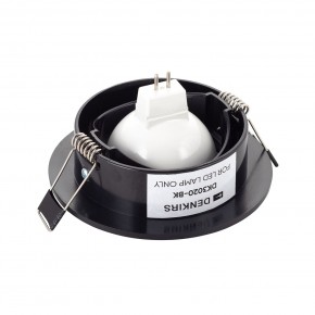 DK3020-BK Встраиваемый светильник, IP 20, 10 Вт, GU5.3, LED, черный, пластик в Александровском - alexsandrovskoe.ok-mebel.com | фото 3