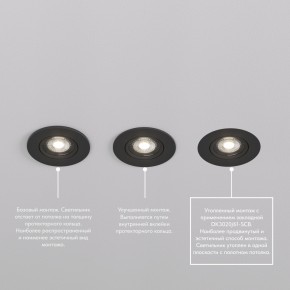 DK3020-BK Встраиваемый светильник, IP 20, 10 Вт, GU5.3, LED, черный, пластик в Александровском - alexsandrovskoe.ok-mebel.com | фото 5