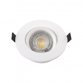 DK3020-WH Встраиваемый светильник, IP 20, 10 Вт, GU5.3, LED, белый, пластик в Александровском - alexsandrovskoe.ok-mebel.com | фото 2