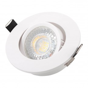 DK3020-WH Встраиваемый светильник, IP 20, 10 Вт, GU5.3, LED, белый, пластик в Александровском - alexsandrovskoe.ok-mebel.com | фото 2