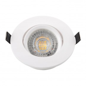DK3020-WH Встраиваемый светильник, IP 20, 10 Вт, GU5.3, LED, белый, пластик в Александровском - alexsandrovskoe.ok-mebel.com | фото 4
