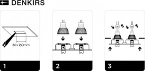 DK3022-WH Встраиваемый светильник, IP 20, 10 Вт, GU5.3, LED, белый, пластик в Александровском - alexsandrovskoe.ok-mebel.com | фото 6