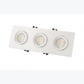 DK3023-WH Встраиваемый светильник, IP 20, 10 Вт, GU5.3, LED, белый, пластик в Александровском - alexsandrovskoe.ok-mebel.com | фото 3