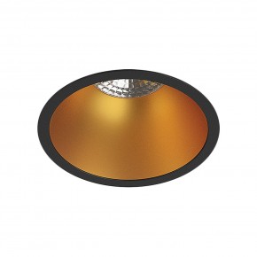 DK3026-BG Встраиваемый светильник, IP 20, 10 Вт, GU5.3, LED, черный/золотой, пластик в Александровском - alexsandrovskoe.ok-mebel.com | фото