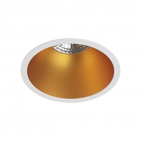 DK3026-WG Встраиваемый светильник, IP 20, 10 Вт, GU5.3, LED, белый/золотой, пластик в Александровском - alexsandrovskoe.ok-mebel.com | фото