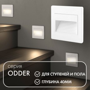 DK3050-WH Светильник встраиваемый в стену, IP 20, LED 3000, 1 Вт, белый, пластик в Александровском - alexsandrovskoe.ok-mebel.com | фото 5