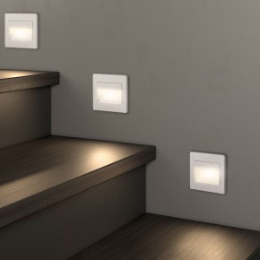 DK3050-WH Светильник встраиваемый в стену, IP 20, LED 3000, 1 Вт, белый, пластик в Александровском - alexsandrovskoe.ok-mebel.com | фото 6