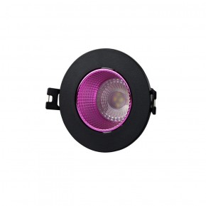 DK3061-BK+PI Встраиваемый светильник, IP 20, 10 Вт, GU5.3, LED, черный/розовый, пластик в Александровском - alexsandrovskoe.ok-mebel.com | фото