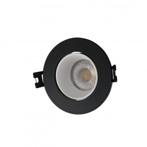DK3061-BK+WH Встраиваемый светильник, IP 20, 10 Вт, GU5.3, LED, черный/белый, пластик в Александровском - alexsandrovskoe.ok-mebel.com | фото