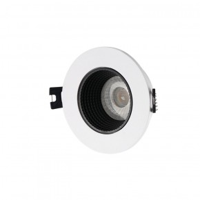 DK3061-WH+BK Встраиваемый светильник, IP 20, 10 Вт, GU5.3, LED, белый/черный, пластик в Александровском - alexsandrovskoe.ok-mebel.com | фото