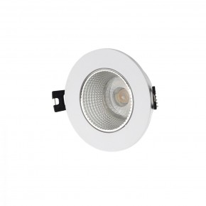 DK3061-WH+CH Встраиваемый светильник, IP 20, 10 Вт, GU5.3, LED, белый/хром, пластик в Александровском - alexsandrovskoe.ok-mebel.com | фото