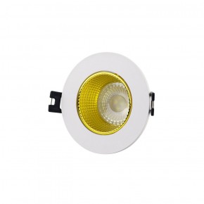 DK3061-WH+YE Встраиваемый светильник, IP 20, 10 Вт, GU5.3, LED, белый/желтый, пластик в Александровском - alexsandrovskoe.ok-mebel.com | фото