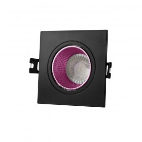 DK3071-BK+PI Встраиваемый светильник, IP 20, 10 Вт, GU5.3, LED, черный/розовый, пластик в Александровском - alexsandrovskoe.ok-mebel.com | фото 1