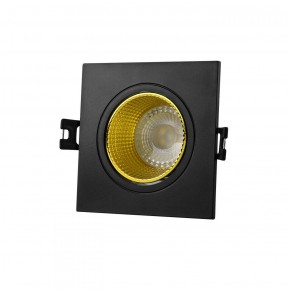 DK3071-BK+YE Встраиваемый светильник, IP 20, 10 Вт, GU5.3, LED, черный/желтый, пластик в Александровском - alexsandrovskoe.ok-mebel.com | фото