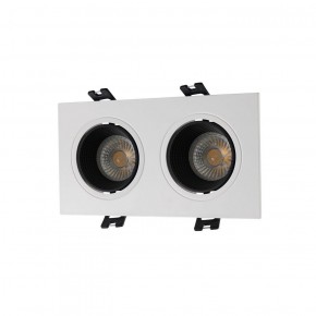 DK3072-WH+BK Встраиваемый светильник, IP 20, 10 Вт, GU5.3, LED, белый/черный, пластик в Александровском - alexsandrovskoe.ok-mebel.com | фото