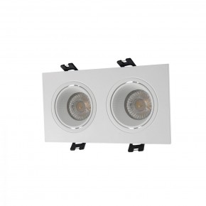 DK3072-WH Встраиваемый светильник, IP 20, 10 Вт, GU5.3, LED, белый/белый, пластик в Александровском - alexsandrovskoe.ok-mebel.com | фото