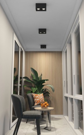 DK3085-BK+CH Светильник накладной IP 20, 10 Вт, GU5.3, LED, черный/хром, пластик в Александровском - alexsandrovskoe.ok-mebel.com | фото 2