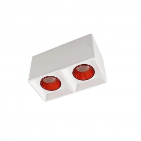 DK3085-WH+RD Светильник накладной IP 20, 10 Вт, GU5.3, LED, белый/красный, пластик в Александровском - alexsandrovskoe.ok-mebel.com | фото