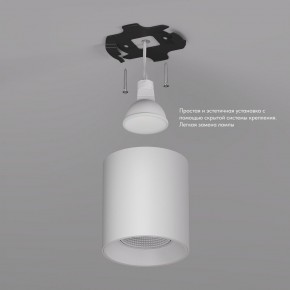 DK3090-WH Светильник накладной IP 20, 10 Вт, GU5.3, LED, белый/белый, пластик в Александровском - alexsandrovskoe.ok-mebel.com | фото 2
