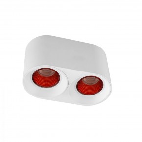 DK3096-WH+RD Светильник накладной IP 20, 10 Вт, GU5.3, LED, белый/красный, пластик в Александровском - alexsandrovskoe.ok-mebel.com | фото